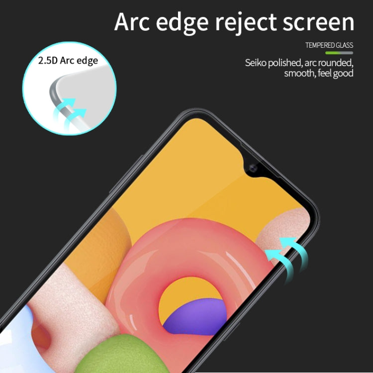 For Galaxy A01 MOFI 9H 2.5D Full Screen Tempered Glass Film(Black) - Galaxy Tempered Glass by MOFI | Online Shopping South Africa | PMC Jewellery | Buy Now Pay Later Mobicred
