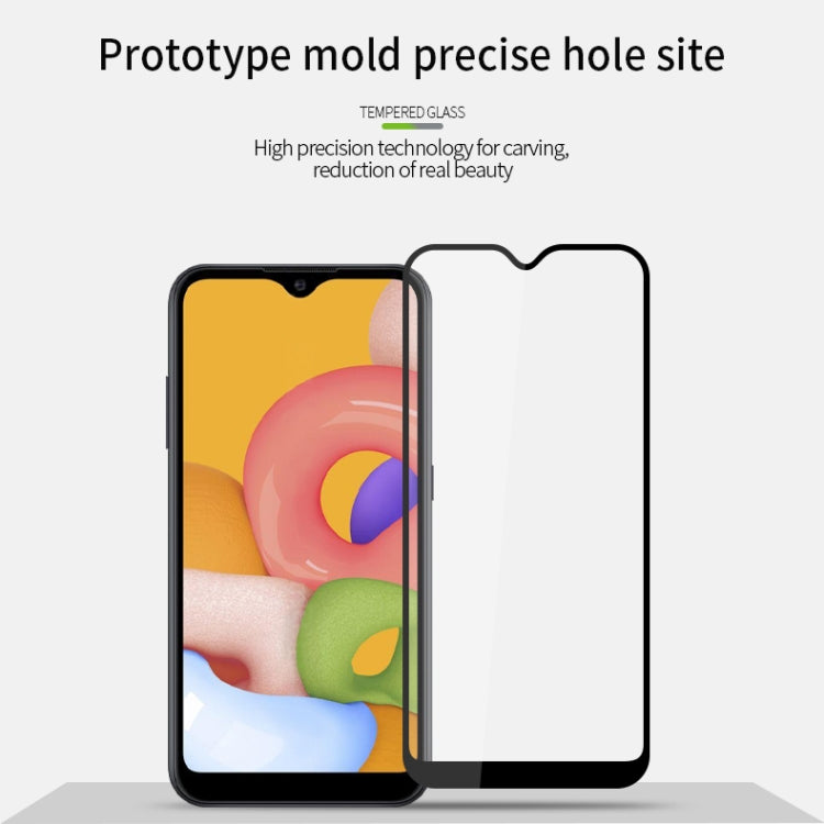 For Galaxy A01 MOFI 9H 2.5D Full Screen Tempered Glass Film(Black) - Galaxy Tempered Glass by MOFI | Online Shopping South Africa | PMC Jewellery | Buy Now Pay Later Mobicred