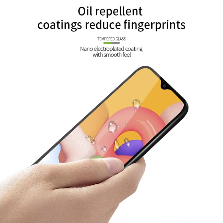 For Galaxy A01 MOFI 9H 2.5D Full Screen Tempered Glass Film(Black) - Galaxy Tempered Glass by MOFI | Online Shopping South Africa | PMC Jewellery | Buy Now Pay Later Mobicred