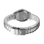 SKMEI 1534 elegant water-resistant quartz steel band watch with diamond inlay(Silver  Gold)