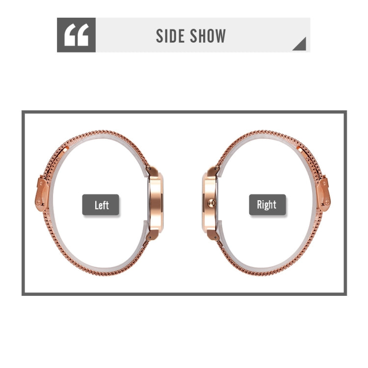 Skmei 1595 Fashion Elegant Scale Free Steel Mesh Belt Women's Watch Waterproof Business Student Quartz Watch Female(Black) - free shipping - PMC TechLife - Order now!