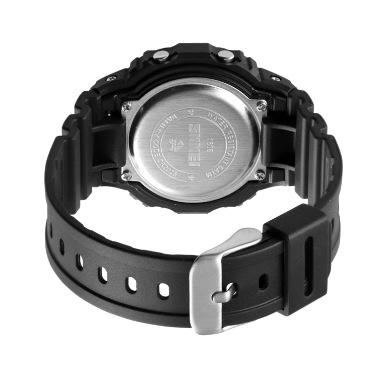 Skmei 1608 Multi-Function Student Electronic Watch Water-resistant Timing Silicone Sports Watch(Black)