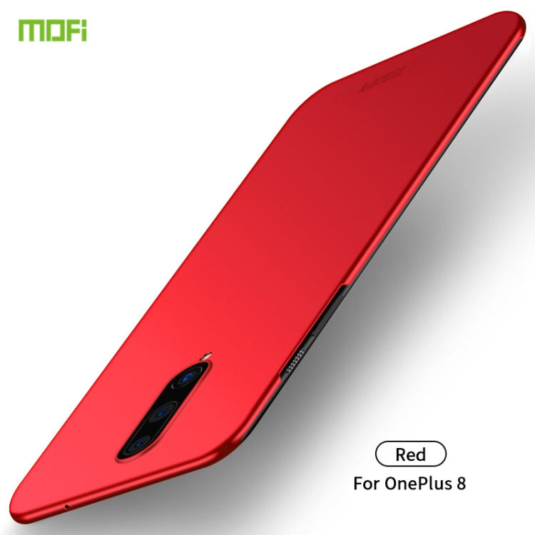 For  OnePlus 8 MOFI Frosted PC Ultra-thin Hard Case(Red) - OnePlus Cases by MOFI | Online Shopping South Africa | PMC Jewellery | Buy Now Pay Later Mobicred