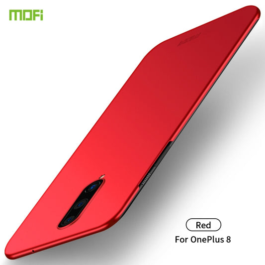 For  OnePlus 8 MOFI Frosted PC Ultra-thin Hard Case(Red) - OnePlus Cases by MOFI | Online Shopping South Africa | PMC Jewellery | Buy Now Pay Later Mobicred