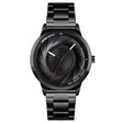 Skmei 9210 Fashion Trend Mens Business Wristwatch Simple Three-Dimensional Surface Waterproof Gold Quartz Watch Man(Black) - free shipping - PMC TechLife - Order now!