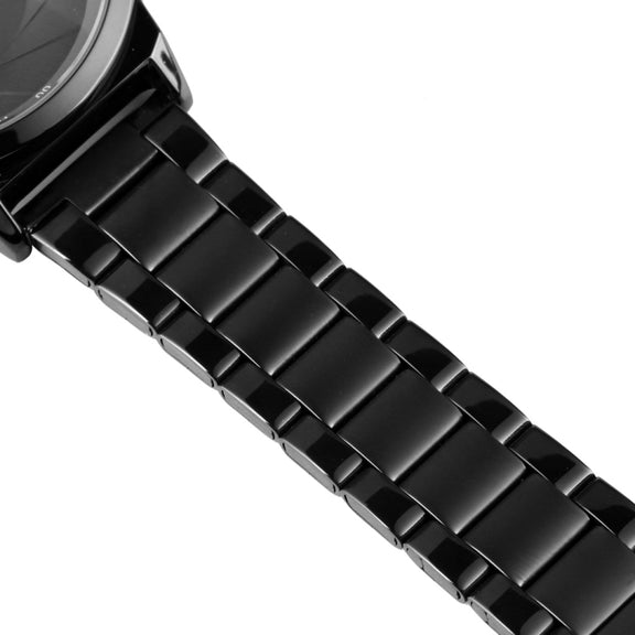 Skmei 9210 Fashion Trend Mens Business Wristwatch Simple Three-Dimensional Surface Water-resistant Gold Quartz Watch Man(Black)