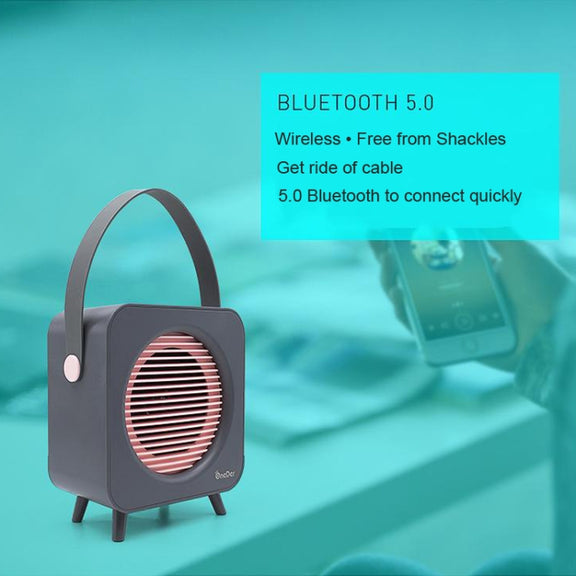 Oneder V9 Fabric Portable Wireless Bluetooth Speaker Portable Card Subwoofer Creative Gift Mini Speaker(Pink)