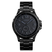 Skmei 1513 Fashion Trendy Steel Band Quartz Watch Mens Water-resistant Leisure Watch(Black)