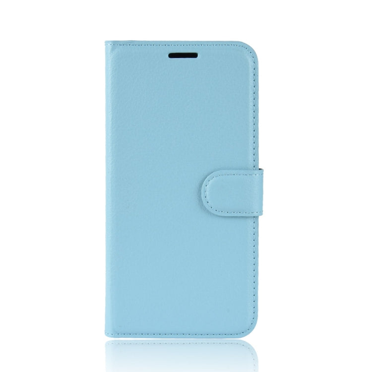 For OPPO Realme C3 (3 Cameras) Litchi Texture Horizontal Flip Protective Case with Holder & Card Slots & Wallet(Blue) - Realme Cases by PMC TechLife | Online Shopping South Africa | PMC TechLife | Buy Now Pay Later Mobicred