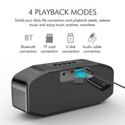 M5 Cool Owl Design Bluetooth Speaker LED Flash Wireless Loudspeaker FM Radio Alarm TF Card(Gold)
