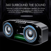 M5 Cool Owl Design Bluetooth Speaker LED Flash Wireless Loudspeaker FM Radio Alarm TF Card(Gold)