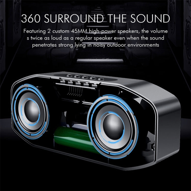 M5 Cool Owl Design Bluetooth Speaker LED Flash Wireless Loudspeaker FM Radio Alarm TF Card(Gold)