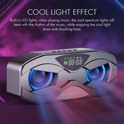 M5 Cool Owl Design Bluetooth Speaker LED Flash Wireless Loudspeaker FM Radio Alarm TF Card(Gold)