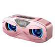 M5 Cool Owl Design Bluetooth Speaker LED Flash Wireless Loudspeaker FM Radio Alarm TF Card(Rose Gold) - Desktop Speaker by PMC TechLife | Online Shopping South Africa | PMC TechLife | Buy Now Pay Later Mobicred