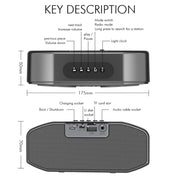 M5 Cool Owl Design Bluetooth Speaker LED Flash Wireless Loudspeaker FM Radio Alarm TF Card(Rose Gold)