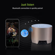 EWA A3 Mini Speakers 8W 3D Stereo Music Surround Wireless Bluetooth Speakers  Portable  Sound Bass Support TF Cards USB(Gray)