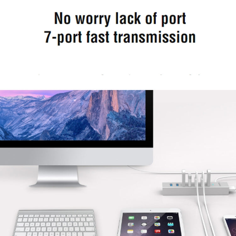 ORICO ASH7-U3 Aluminum Alloy 7 Ports USB 3.0 HUB - free shipping - PMC Jewellery - Order now!