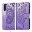 For OPPO F15/A91 Butterfly Love Flower Embossed Horizontal Flip Leather Case with Bracket / Card Slot / Wallet / Lanyard(Light Purple) - OPPO Cases by PMC TechLife | Online Shopping South Africa | PMC TechLife