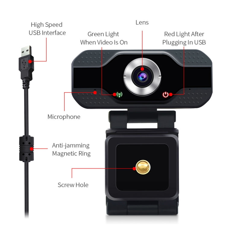 HD 1080P Webcam Built-in Microphone Smart Web Camera USB Streaming Beauty Live Camera for Computer Android TV - HD Camera by PMC Jewellery | Online Shopping South Africa | PMC Jewellery | Buy Now Pay Later Mobicred
