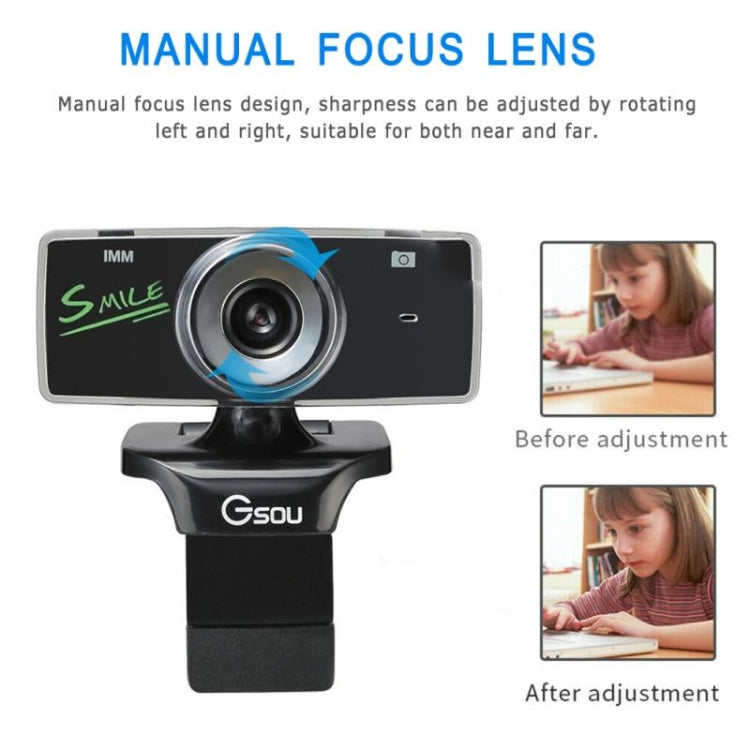 Gsou B18S HD Webcam Built-in Microphone Smart Web Camera USB Streaming Live Camera With Noise Cancellation - free shipping - PMC Jewellery - Order now!