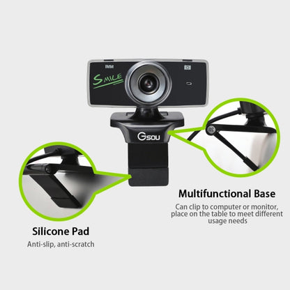 Gsou B18S HD Webcam Built-in Microphone Smart Web Camera USB Streaming Live Camera With Noise Cancellation - free shipping - PMC Jewellery - Order now!