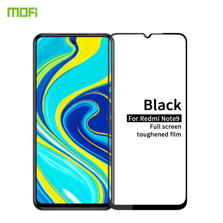 For Xiaomi Redmi Note 9 MOFI 9H 2.5D Full Screen Tempered Glass Film(Black) -  by MOFI | Online Shopping South Africa | PMC TechLife