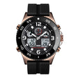 SKMEI 1538 Multi-Function Time Large Dial Steel Belt Men  Casual Sports Electronic Watch(Rose Gold-Silicone Belt) - free shipping - PMC TechLife - Order now!