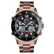 SKMEI 1538 Multi-Function Time Large Dial Steel Belt Men  Casual Sports Electronic Watch(Rose Gold-Steel Belt) - free shipping - PMC TechLife - Order now!