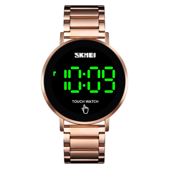 SKMEI 1550 Simple and Stylish LED Touch Screen Men  Watch Water-resistant Stainless Steel With Electronic Watch(Rose Gold)