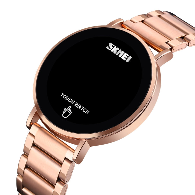 SKMEI 1550 Simple and Stylish LED Touch Screen Men  Watch Water-resistant Stainless Steel With Electronic Watch(Rose Gold)