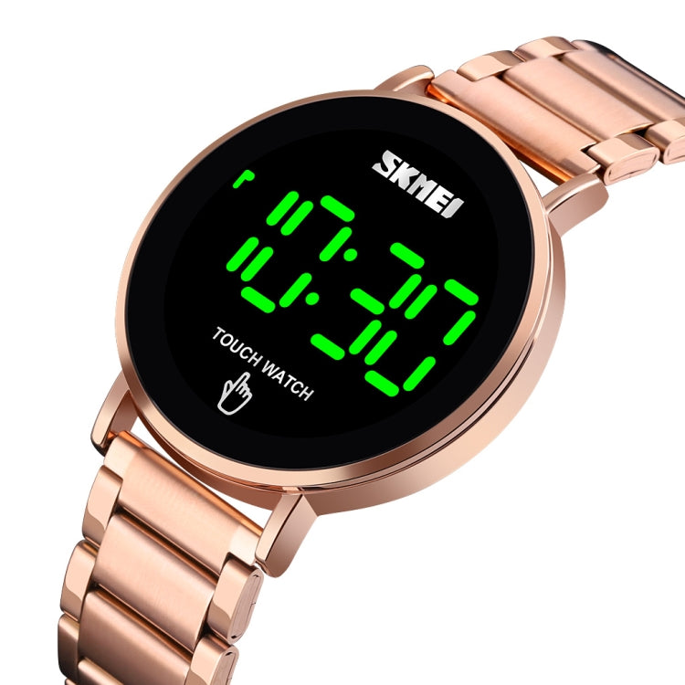 SKMEI 1550 Simple and Stylish LED Touch Screen Men  Watch Water-resistant Stainless Steel With Electronic Watch(Rose Gold)