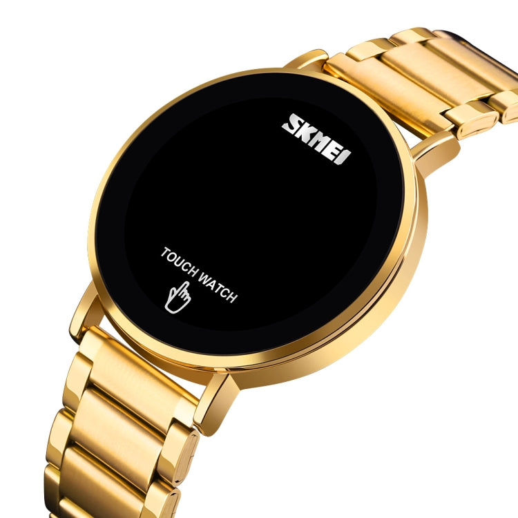 SKMEI 1550 Simple and Stylish LED Touch Screen Men  Watch Water-resistant Stainless Steel With Electronic Watch(Gold)