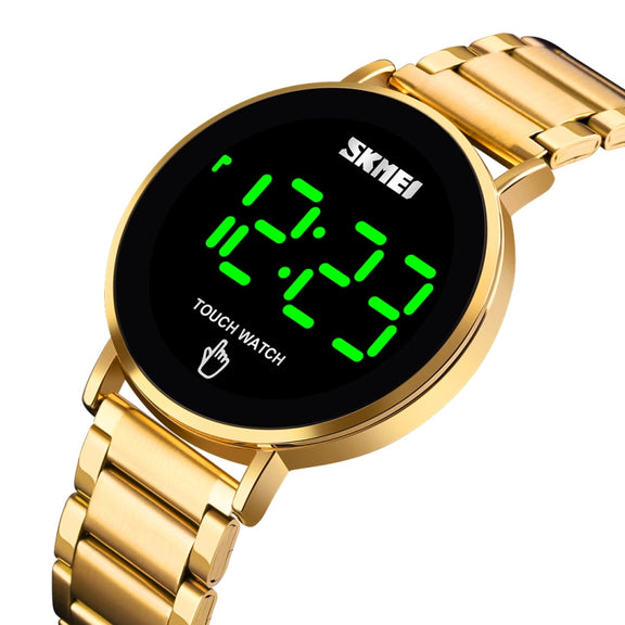 SKMEI 1550 Simple and Stylish LED Touch Screen Men  Watch Water-resistant Stainless Steel With Electronic Watch(Gold)