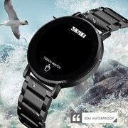 SKMEI 1550 Simple and Stylish LED Touch Screen Men  Watch Water-resistant Stainless Steel With Electronic Watch(Gold)
