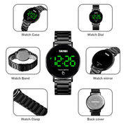 SKMEI 1550 Simple and Stylish LED Touch Screen Men  Watch Water-resistant Stainless Steel With Electronic Watch(Gold)