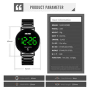 SKMEI 1550 Simple and Stylish LED Touch Screen Men  Watch Water-resistant Stainless Steel With Electronic Watch(Gold)
