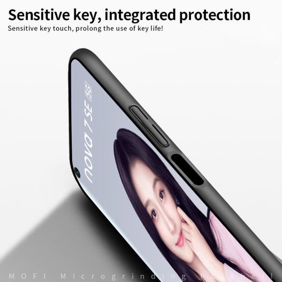 For Huawei Nova 7 SE MOFI Frosted PC Ultra-thin Hard Case(Rose gold)