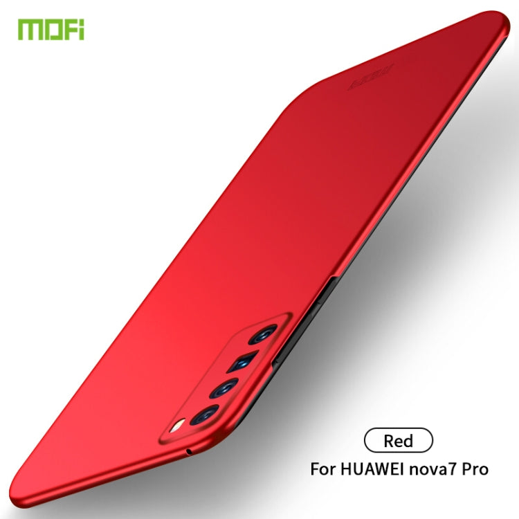 For Huawei Nova 7 Pro MOFI Frosted PC Ultra-thin Hard Case(Red) - Huawei Cases by MOFI | Online Shopping South Africa | PMC TechLife