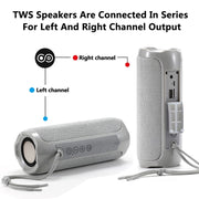 T&G TG191 10W Water-resistant Bluetooth Speaker Stereo Double Diaphragm Subwoofer Portable Audio FM Radio(Black)