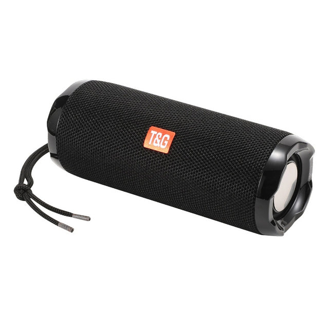 T&G TG191 10W Water-resistant Bluetooth Speaker Stereo Double Diaphragm Subwoofer Portable Audio FM Radio(Black)