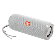 T&G TG191 10W Water-resistant Bluetooth Speaker Stereo Double Diaphragm Subwoofer Portable Audio FM Radio(Gray)