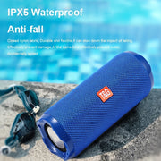 T&G TG191 10W Water-resistant Bluetooth Speaker Stereo Double Diaphragm Subwoofer Portable Audio FM Radio(Gray)
