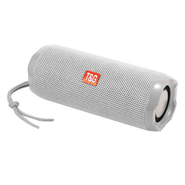 T&G TG191 10W Water-resistant Bluetooth Speaker Stereo Double Diaphragm Subwoofer Portable Audio FM Radio(Gray)