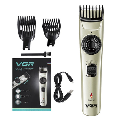VGR V-031 5W USB Multi-size Controllable Self Trimming Hair Clipper - free shipping - PMC Jewellery - Order now!