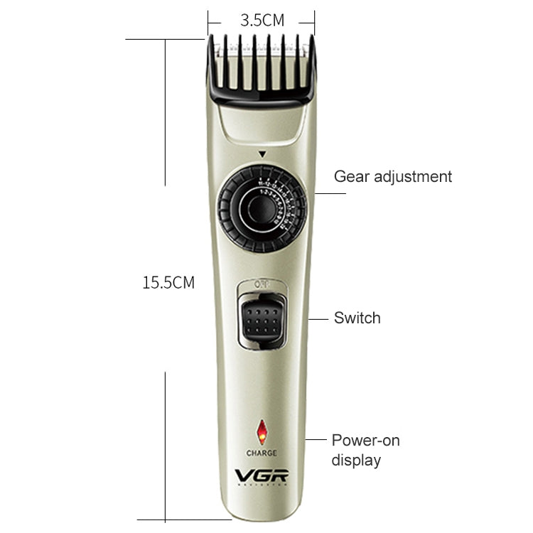 VGR V-031 5W USB Multi-size Controllable Self Trimming Hair Clipper - free shipping - PMC Jewellery - Order now!