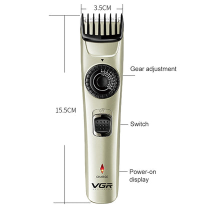 VGR V-031 5W USB Multi-size Controllable Self Trimming Hair Clipper - free shipping - PMC Jewellery - Order now!