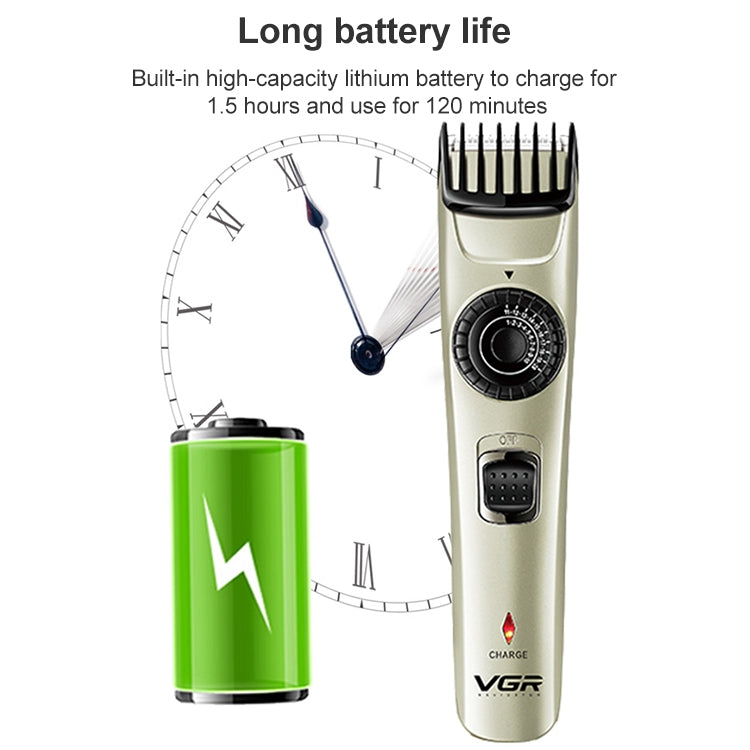 VGR V-031 5W USB Multi-size Controllable Self Trimming Hair Clipper - free shipping - PMC Jewellery - Order now!