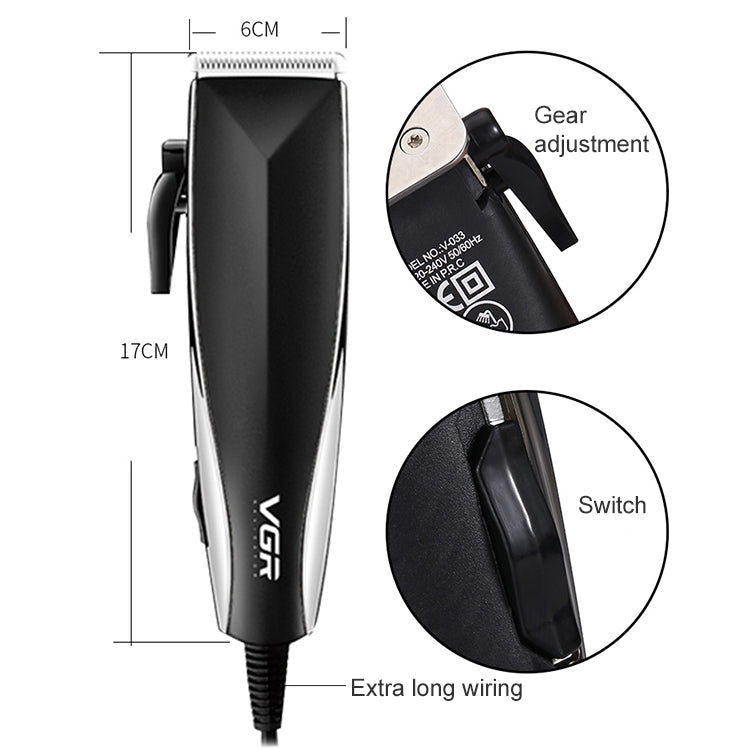 VGR V-033 9W 8 in 1 Electric Hair Clipper with Line, Plug Type: EU Plug - free shipping - PMC Jewellery - Order now!