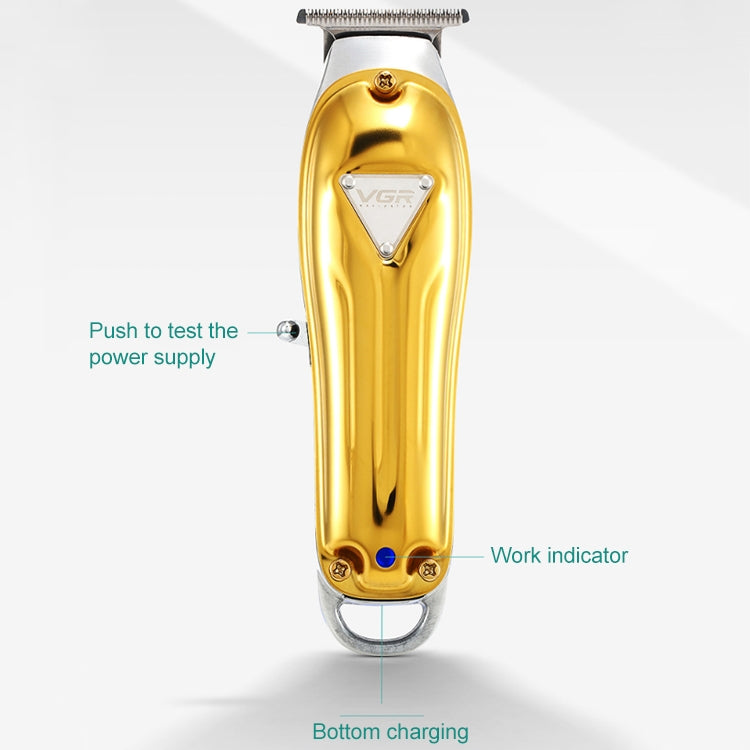 VGR V-057 8W USB Metal Professional Oil Head Push White Hair Clipper - free shipping - PMC Jewellery - Order now!
