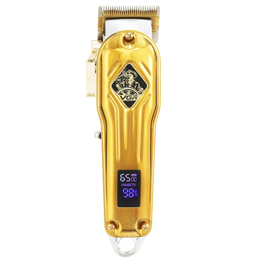 VGR V-267 10W USB Metal Hair Clipper with LED Digital Display & 5 Gears Adjustment (Gold) - free shipping - PMC Jewellery - Order now!